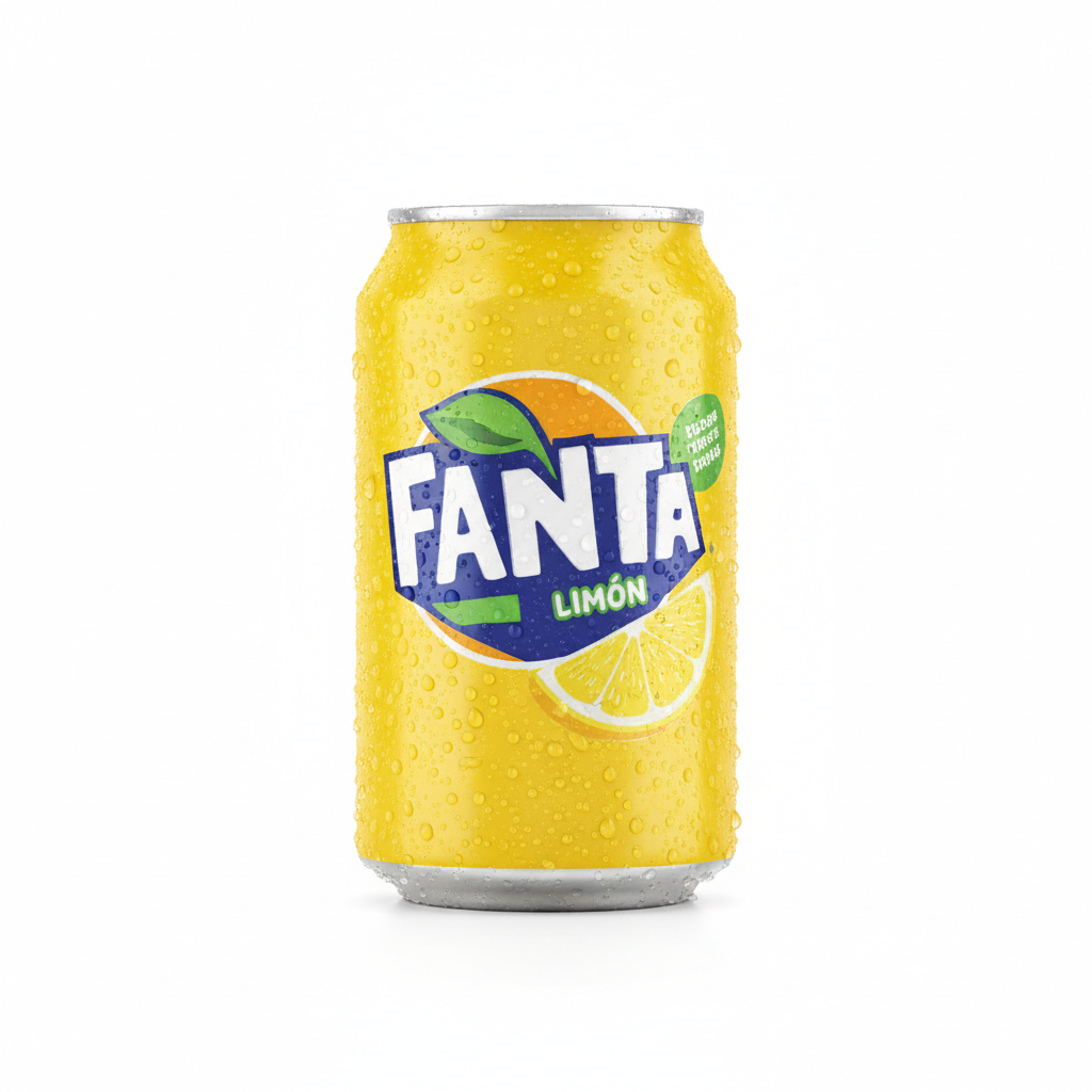 Fanta Limón en lata, el refresco con sabor a limón para acompañar tus pizzas, raciones y bocadillos de La Bodeguita.
