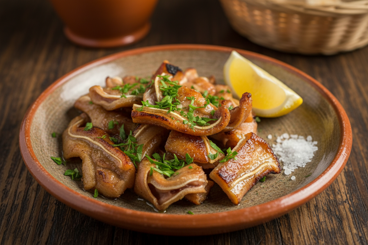 Oreja a la plancha, uno de los clásicos más castizos, preparada al momento 